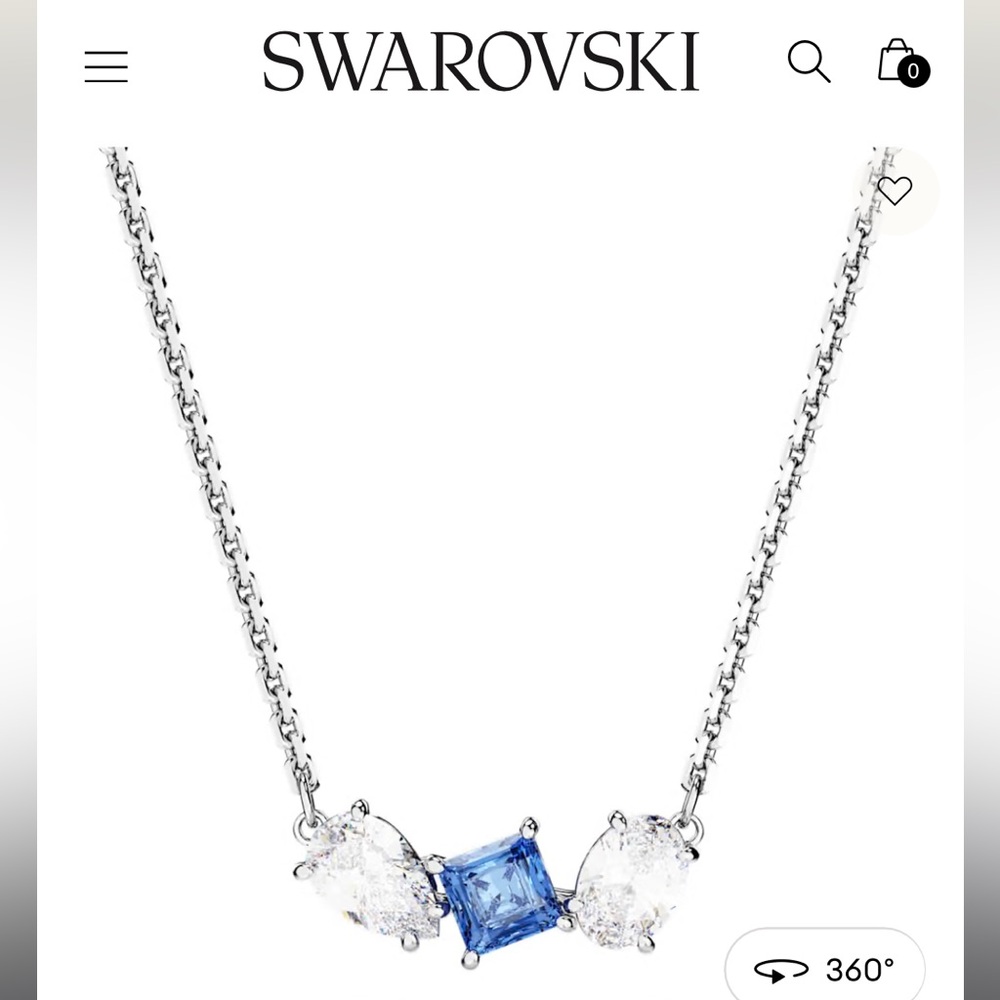 NWT Swarovski Mesmer Blue Pendant Necklace